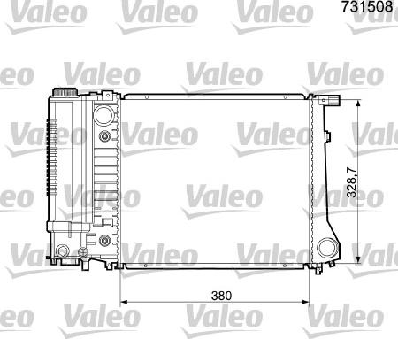Valeo 731508 - Радіатор, охолодження двигуна autozip.com.ua