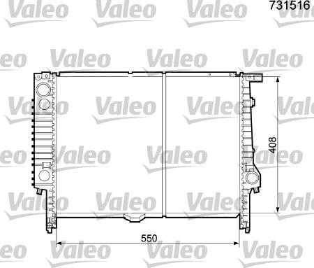 Valeo 731516 - Радіатор, охолодження двигуна autozip.com.ua