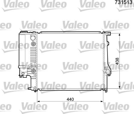 Valeo 731513 - Радіатор, охолодження двигуна autozip.com.ua