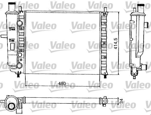 Valeo 731582 - Радіатор, охолодження двигуна autozip.com.ua