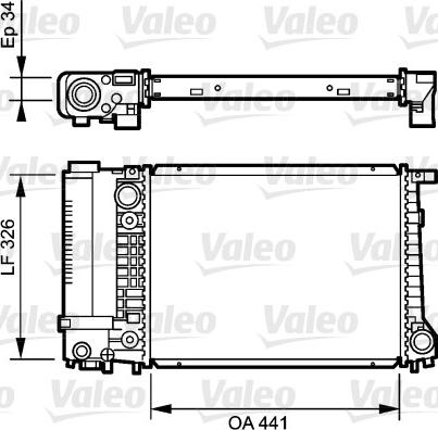 Valeo 731520 - Радіатор, охолодження двигуна autozip.com.ua