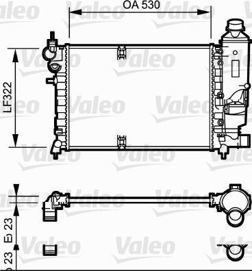 VALEO 731527 - Радіатор, охолодження двигуна autozip.com.ua