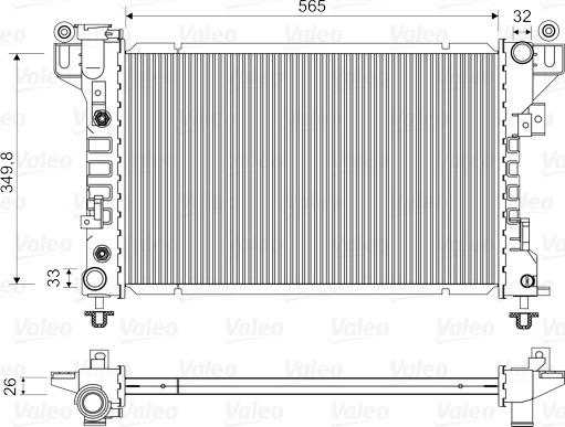 VALEO 731578 - Радіатор, охолодження двигуна autozip.com.ua