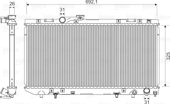 Valeo 731696 - Радіатор, охолодження двигуна autozip.com.ua