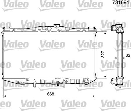 Valeo 731691 - Радіатор, охолодження двигуна autozip.com.ua