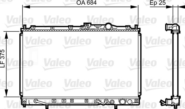 Valeo 731649 - Радіатор, охолодження двигуна autozip.com.ua