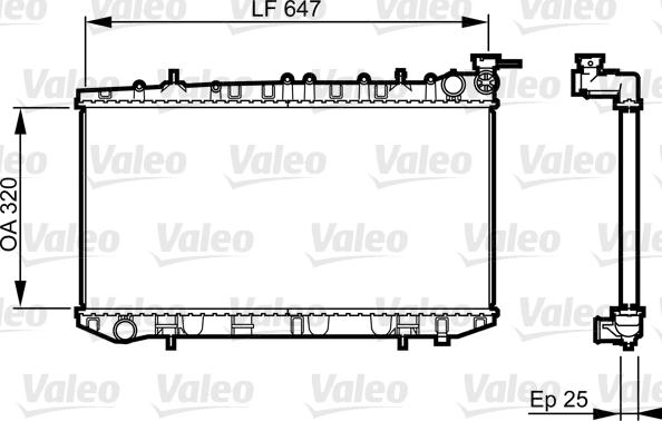 Valeo 731665 - Радіатор, охолодження двигуна autozip.com.ua