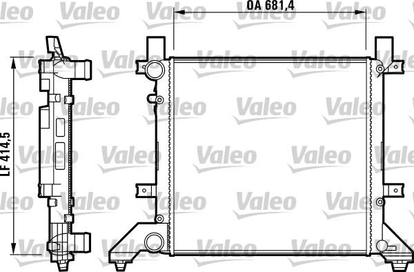 Valeo 731605 - Радіатор, охолодження двигуна autozip.com.ua