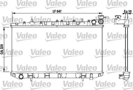 Valeo 731670 - Радіатор, охолодження двигуна autozip.com.ua