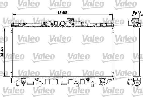 Valeo 731095 - Радіатор, охолодження двигуна autozip.com.ua