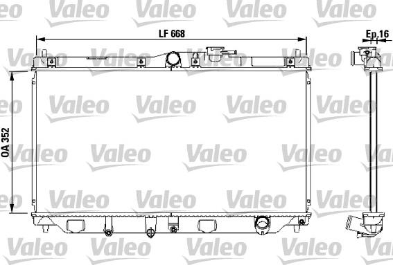 Valeo 731076 - Радіатор, охолодження двигуна autozip.com.ua