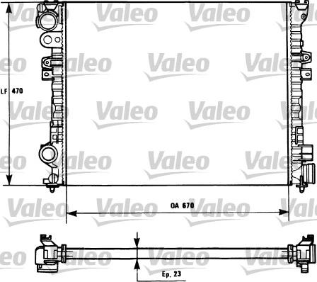 VALEO 731166 - Радіатор, охолодження двигуна autozip.com.ua