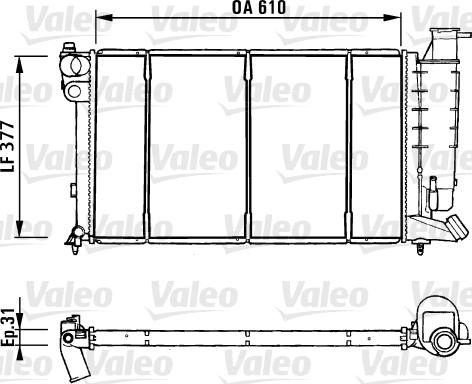 Valeo 731181 - Радіатор, охолодження двигуна autozip.com.ua