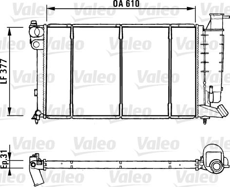 VALEO 731181 - Радіатор, охолодження двигуна autozip.com.ua