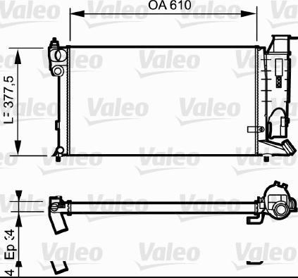 VALEO 731176 - Радіатор, охолодження двигуна autozip.com.ua