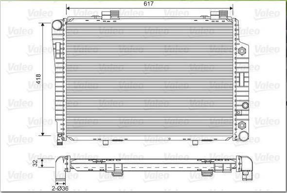 Valeo 731805 - Радіатор, охолодження двигуна autozip.com.ua