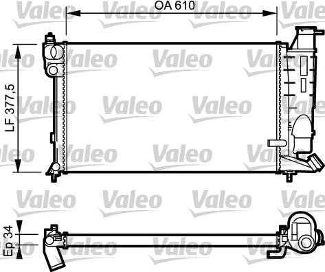 Valeo 731391 - Радіатор, охолодження двигуна autozip.com.ua