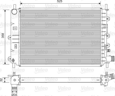 Valeo 731300 - Радіатор, охолодження двигуна autozip.com.ua