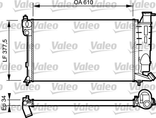 VALEO 731389 - Радіатор, охолодження двигуна autozip.com.ua
