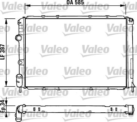 Valeo 731380 - Радіатор, охолодження двигуна autozip.com.ua