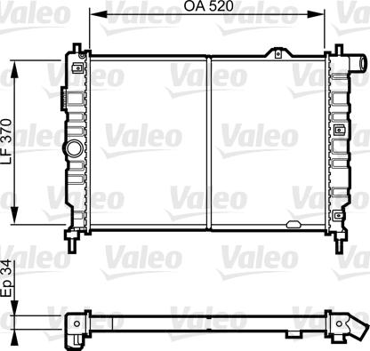 Valeo 731217 - Радіатор, охолодження двигуна autozip.com.ua