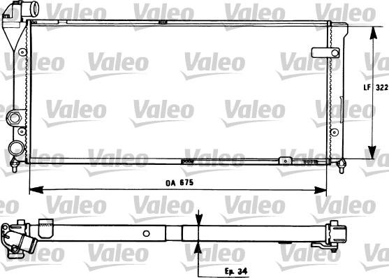 Valeo 731270 - Радіатор, охолодження двигуна autozip.com.ua