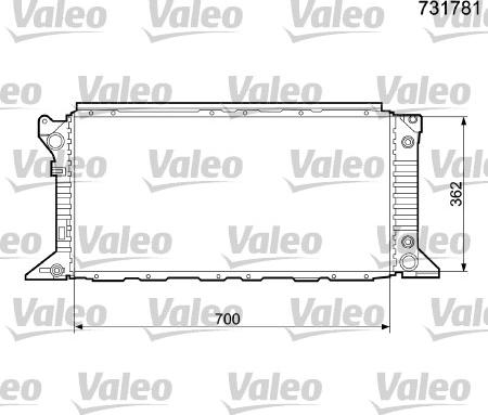 Valeo 731781 - Радіатор, охолодження двигуна autozip.com.ua