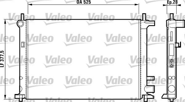Valeo 731736 - Радіатор, охолодження двигуна autozip.com.ua