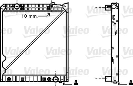 Valeo 733418 - Радіатор, охолодження двигуна autozip.com.ua