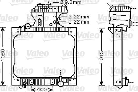 Valeo 733429 - Радіатор, охолодження двигуна autozip.com.ua