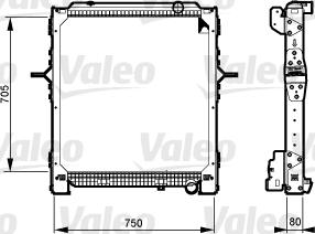 VALEO 733548 - Радіатор, охолодження двигуна autozip.com.ua