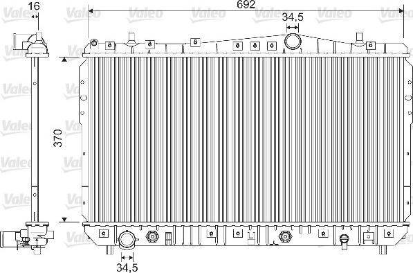 Valeo 733128 - Радіатор, охолодження двигуна autozip.com.ua