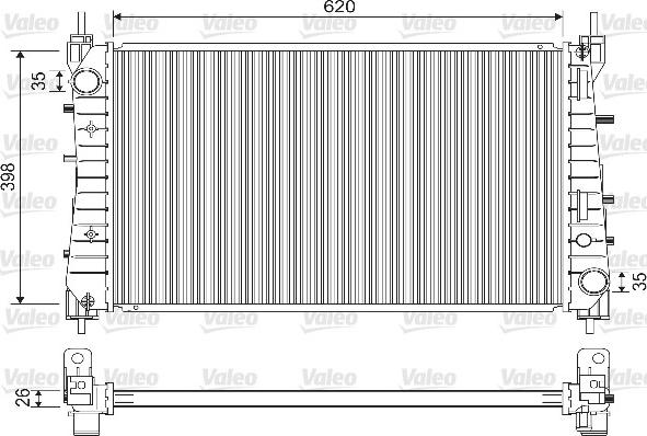 Valeo 733203 - Радіатор, охолодження двигуна autozip.com.ua