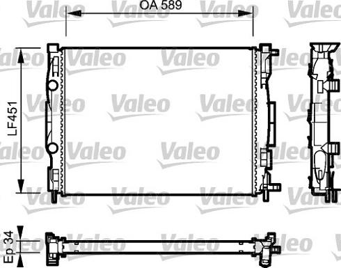 Valeo 732946 - Радіатор, охолодження двигуна autozip.com.ua