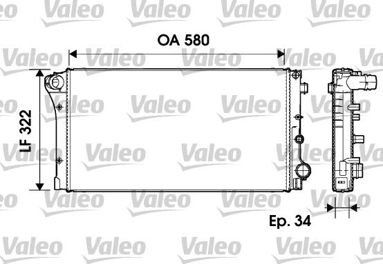 Valeo 732954 - Радіатор, охолодження двигуна autozip.com.ua