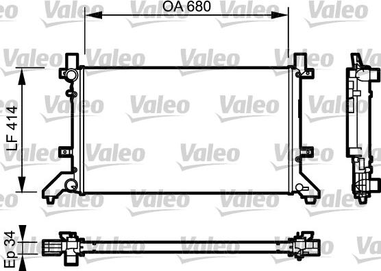 Valeo 732952 - Радіатор, охолодження двигуна autozip.com.ua