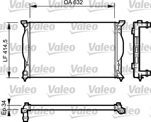 VALEO 732963 - Радіатор, охолодження двигуна autozip.com.ua