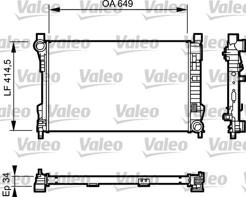 Valeo 732900 - Радіатор, охолодження двигуна autozip.com.ua