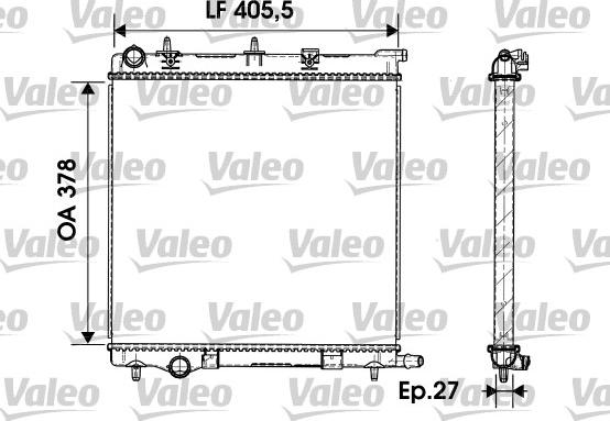 Valeo 732930 - Радіатор, охолодження двигуна autozip.com.ua