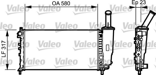 Valeo 732923 - Радіатор, охолодження двигуна autozip.com.ua