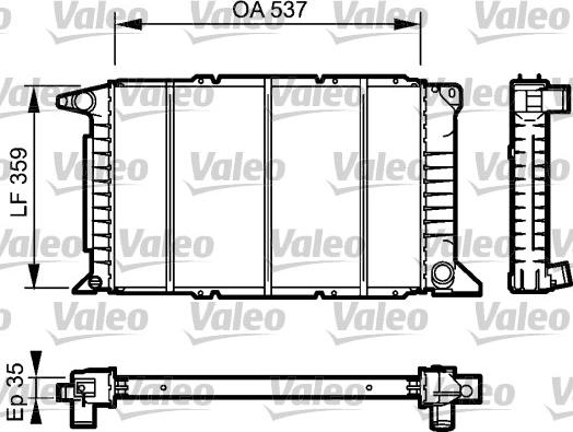 VALEO 732497 - Радіатор, охолодження двигуна autozip.com.ua