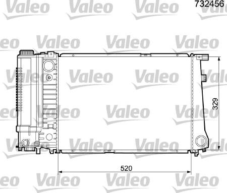 Valeo 732456 - Радіатор, охолодження двигуна autozip.com.ua