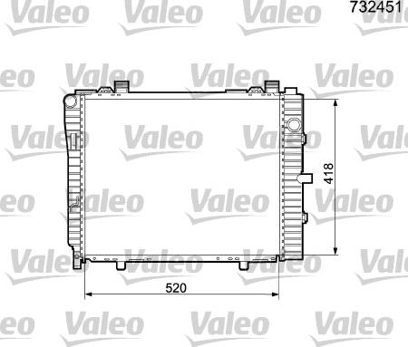 Valeo 732451 - Радіатор, охолодження двигуна autozip.com.ua