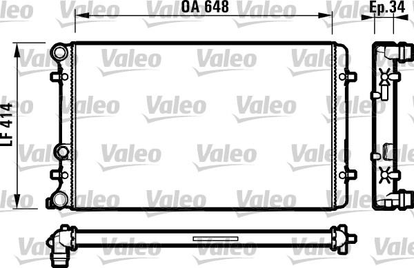 VALEO 732427 - Радіатор, охолодження двигуна autozip.com.ua