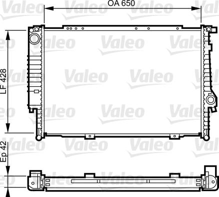 Valeo 732593 - Радіатор, охолодження двигуна autozip.com.ua