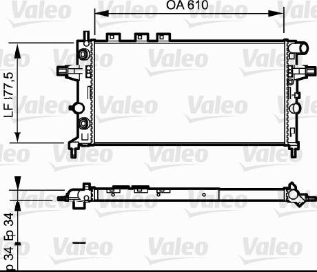 Valeo 732548 - Радіатор, охолодження двигуна autozip.com.ua