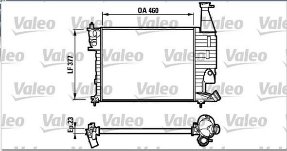 VALEO 732564 - Радіатор, охолодження двигуна autozip.com.ua