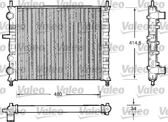 Valeo 732503 - Радіатор, охолодження двигуна autozip.com.ua