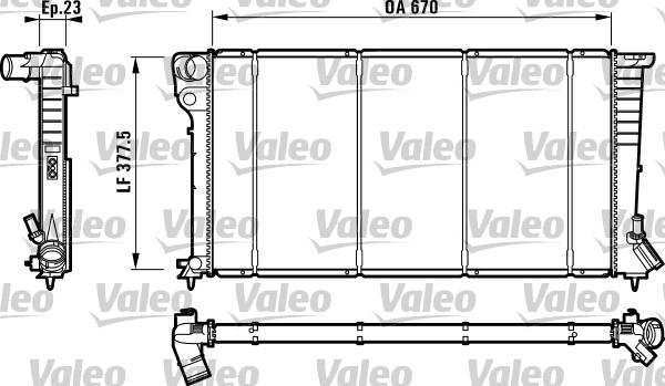 VALEO 732517 - Радіатор, охолодження двигуна autozip.com.ua