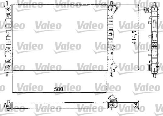 Valeo 732580 - Радіатор, охолодження двигуна autozip.com.ua